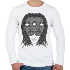 PRINTFASHION Beast Deasign Gemini - Férfi hosszú ujjú póló - Fehér