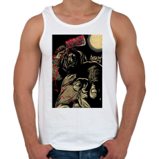 PRINTFASHION Beast Design Killer - Férfi atléta - Fehér