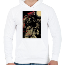 PRINTFASHION Beast Design Killer - Férfi kapucnis pulóver - Fehér