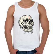 PRINTFASHION Beast Design Skull - Férfi atléta - Fehér