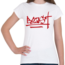 PRINTFASHION Beast Design Text Logo - Női póló - Fehér női póló