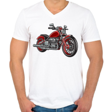 PRINTFASHION Beast - Férfi V-nyakú póló - Fehér férfi póló