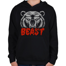PRINTFASHION Beast - Gyerek kapucnis pulóver - Fekete