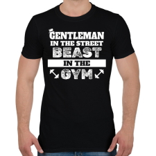 PRINTFASHION Beast in the gym - Férfi póló - Fekete férfi póló