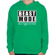 PRINTFASHION Beast Mode Activated - Gyerek kapucnis pulóver - Zöld gyerek pulóver, kardigán
