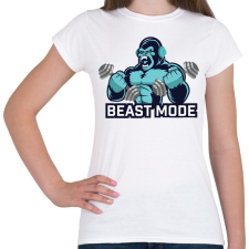 PRINTFASHION BEAST MODE - Női póló - Fehér női póló