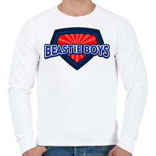PRINTFASHION BEASTIE BOYS - Férfi pulóver - Fehér férfi pulóver, kardigán