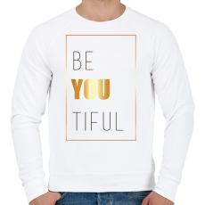 PRINTFASHION Beatiful - Férfi pulóver - Fehér