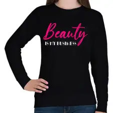 PRINTFASHION Beauty is my business - Női pulóver - Fekete női pulóver, kardigán