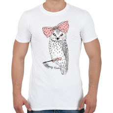 PRINTFASHION Beauty Owl - Férfi póló - Fehér