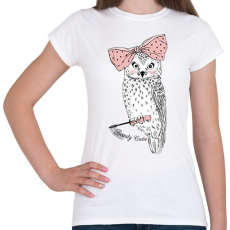 PRINTFASHION Beauty Owl - Női póló - Fehér