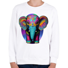 PRINTFASHION Bébi elefánt - Gyerek pulóver - Fehér