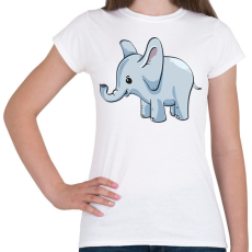 PRINTFASHION Bébi elefánt - Női póló - Fehér