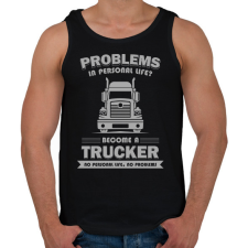 PRINTFASHION Become a trucker - Férfi atléta - Fekete atléta, trikó