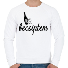 PRINTFASHION Becsíptem - Férfi pulóver - Fehér férfi pulóver, kardigán