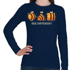 PRINTFASHION Bee different - Női hosszú ujjú póló - Sötétkék női póló