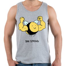 PRINTFASHION Bee strong - Férfi atléta - Sport szürke