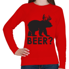 PRINTFASHION Beer?  - Női pulóver - Piros