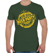 PRINTFASHION BEER PARTY - Férfi póló - Katonazöld férfi póló