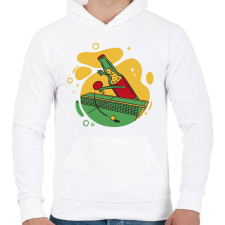 PRINTFASHION Beer pong - Férfi kapucnis pulóver - Fehér férfi pulóver, kardigán