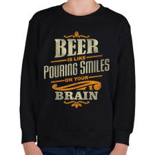 PRINTFASHION Beer Smiles - Gyerek pulóver - Fekete gyerek pulóver, kardigán