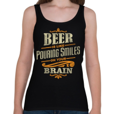 PRINTFASHION Beer Smiles - Női atléta - Fekete