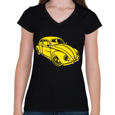 PRINTFASHION beetle - Női V-nyakú póló - Fekete női póló