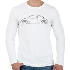 PRINTFASHION Beetle profil - Férfi hosszú ujjú póló - Fehér