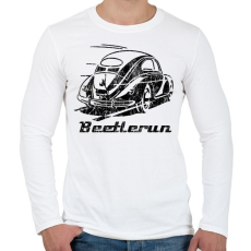 PRINTFASHION Beetle run eroded - Férfi hosszú ujjú póló - Fehér