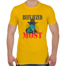 PRINTFASHION Befejezed most - Férfi póló - Sárga férfi póló