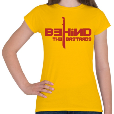 PRINTFASHION Behind the bastards - Női póló - Sárga női póló