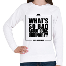 PRINTFASHION Being ordinary - Női pulóver - Fehér női pulóver, kardigán