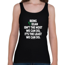 PRINTFASHION Being vegan... - vegán aktivista grafika #9 - Női atléta - Fekete női trikó