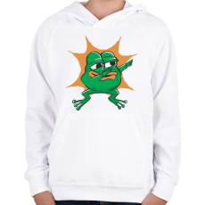 PRINTFASHION Béka dab - Gyerek kapucnis pulóver - Fehér