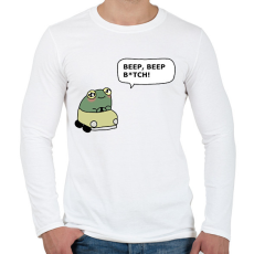 PRINTFASHION Béka - Férfi hosszú ujjú póló - Fehér