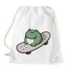PRINTFASHION Béka gördeszkán - Sportzsák, Tornazsák - Fehér