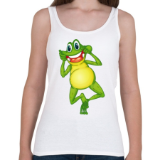 PRINTFASHION Béka - Női atléta - Fehér női trikó