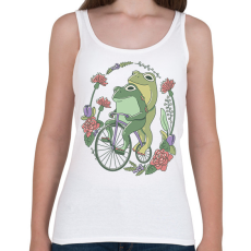 PRINTFASHION Béka pár biciklin - Női atléta - Fehér
