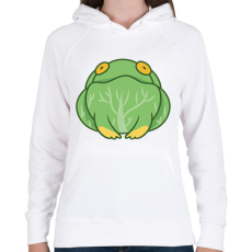 PRINTFASHION Béka saláta - Női kapucnis pulóver - Fehér