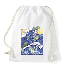 PRINTFASHION Békák a vízben - Sportzsák, Tornazsák - Fehér tornazsák