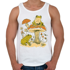 PRINTFASHION Békák és gomba - Férfi atléta - Fehér