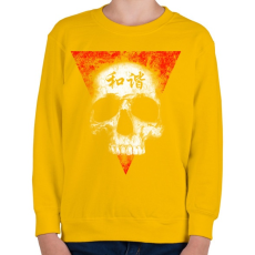 PRINTFASHION Békés koponya - Gyerek pulóver - Sárga