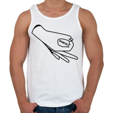 PRINTFASHION Belenéztél! - Férfi atléta - Fehér atléta, trikó