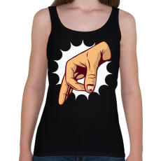 PRINTFASHION Belenéztél - Női atléta - Fekete