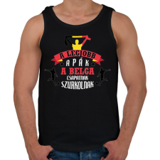 PRINTFASHION Belga csapat - Férfi atléta - Fekete atléta, trikó