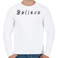 PRINTFASHION Believe - Férfi pulóver - Fehér