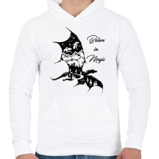 PRINTFASHION Believe in magic - Férfi kapucnis pulóver - Fehér