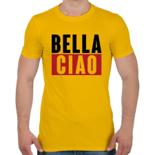 PRINTFASHION BELLA CIAO - fekete-piros - Férfi póló - Sárga férfi póló