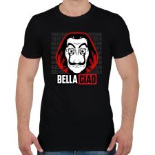 PRINTFASHION BELLA CIAO - Férfi póló - Fekete férfi póló