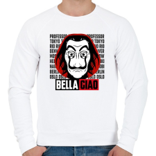 PRINTFASHION BELLA CIAO - Férfi pulóver - Fehér férfi pulóver, kardigán